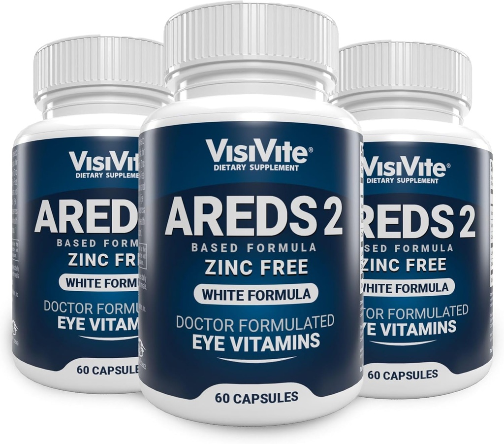 AREDS 2 Cink brez bele oči Vitamini - Zeaksantin Plus Lutein Macular Eye Vitamini - Soy-free - Cink in baker prosti Macular Health Formula - Pakiranje 3