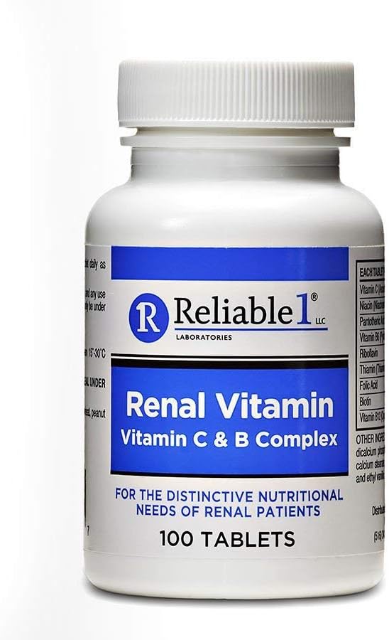 Zanesljiv 1 Ledvični vitamin C in B kompleks (2 steklenici)