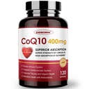 ZEBORA CoQ10-400mg-softgels s PQQ, BioPerin & Omega-3, koencim Q10(Ubikinon) dodatek za visoko absorpcijo, močan-antioksidant, podpora srce in energijska proizvodnja, 120 Servisi