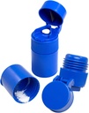 EZY DOSE 3 Kompartment tablete Crusher, Cutter in Grinder, dnevna uporaba, varno rezane tablete tablete, vitamini, tablete, Natančno in enostavno rezanje, Nerjaveče jeklo rezilo, Odstranljiv pokal za pitje, modra, BPA brezplačno