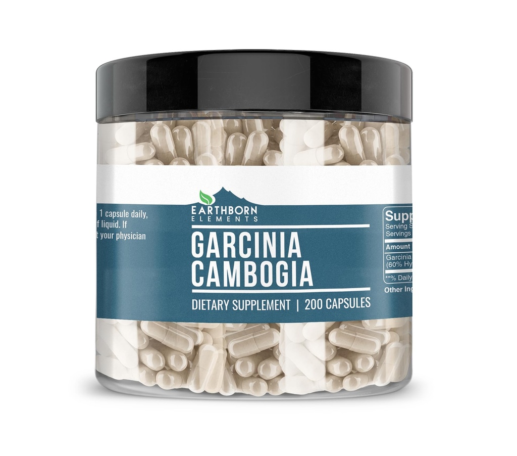 Elementi Zemljinega rodu Garcinia Cambogia 200 kapsul, čisti in nerazredčeni, brez dodatkov