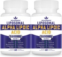 Liposomska alfa lipoična kislina 1600 mg na servo,Alpha lipoična kislina Prehranske dopolnila za antioksidant zdravje, energetika in presnova-gluten prost in ne GSO 120 kapsule