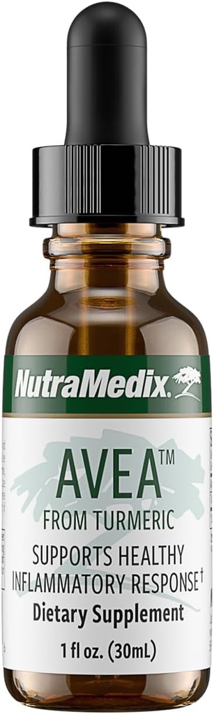 NutraMedix Avea Turmeric Extract - Liquid Turmeric dodatek za stres, Mood podpora in spodbujanje zdravega vnetnega odziva - Dnevni stres Relief kapljice (1oz / 30ml)