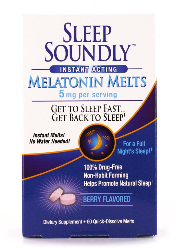 Spanje Zvočno Melatonin Melatonin Taline 5 mg Berry Flavor, nočno spanje pomoč za odrasle, hitro delovanje Sleep Formula, 60 Count, White