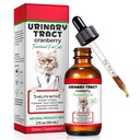 Sečilni trakt za mačke, Naravne mačke Sečilni trakt Infekcijsko zdravljenje Kapljice Podpira Bladder, Ledvični kamen, Cat UTI, Cranberry Ledvični mehur Dopolnilo, Chicken Flavor - 60ml / 2.02oz