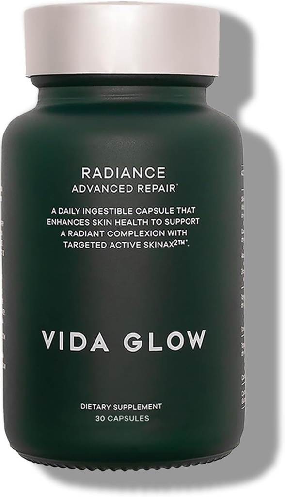 Vida Glow Radiance Supplement Kapsule - dopolnilo proti staranju - ciljanje temnih točk, Neenak ton kože, Redness Relief - spodbuja bleščeče kože 