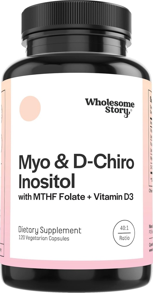M-y-o in-os-itol & D-Chiro Inositol Kapsule z MTHF, Folat, Vitamin D