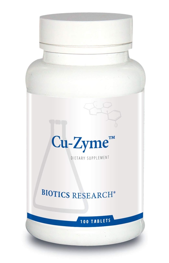 Biotics Raziskave Cu-Zyme Essential Mineral Supplement, Energy Presnova, Absorpcija železa, Zdrave kosti, Imunsko delovanje 100 Tablete