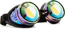GloFX Polychrome Wormhole Kaleidoskop Goggles - Festival Rave kostum Cosplay Prism EDM 3D Varjenje gotske Goggles