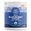 Vimergy Wild Blueberry Powder – ščiti zdravje možganov* - podpira kardiovaskularne funkcije* – organska, Veganska in Gluten-free – Redna velikost 250g