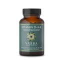 Nature Health Products D-A-K (ADK) – D3 5000 i.e., K2 50 μg, K1 550 μg in vitamin A 1000 i.e. – Podpora kosti, srca in imunskega sistema – Presnovna snov za kalcij v maščobi – 60 vegetarijanskih kapsul