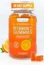 Python Vitamin C + Echinacea dodatek za imuniteto in pljučno zdravje, podpira kolagen proizvodnje, hidracijo kože, imuniteto in zdravje, 60 Vegan Gummy Chews za odrasle in otroke - 1 mesec dobave