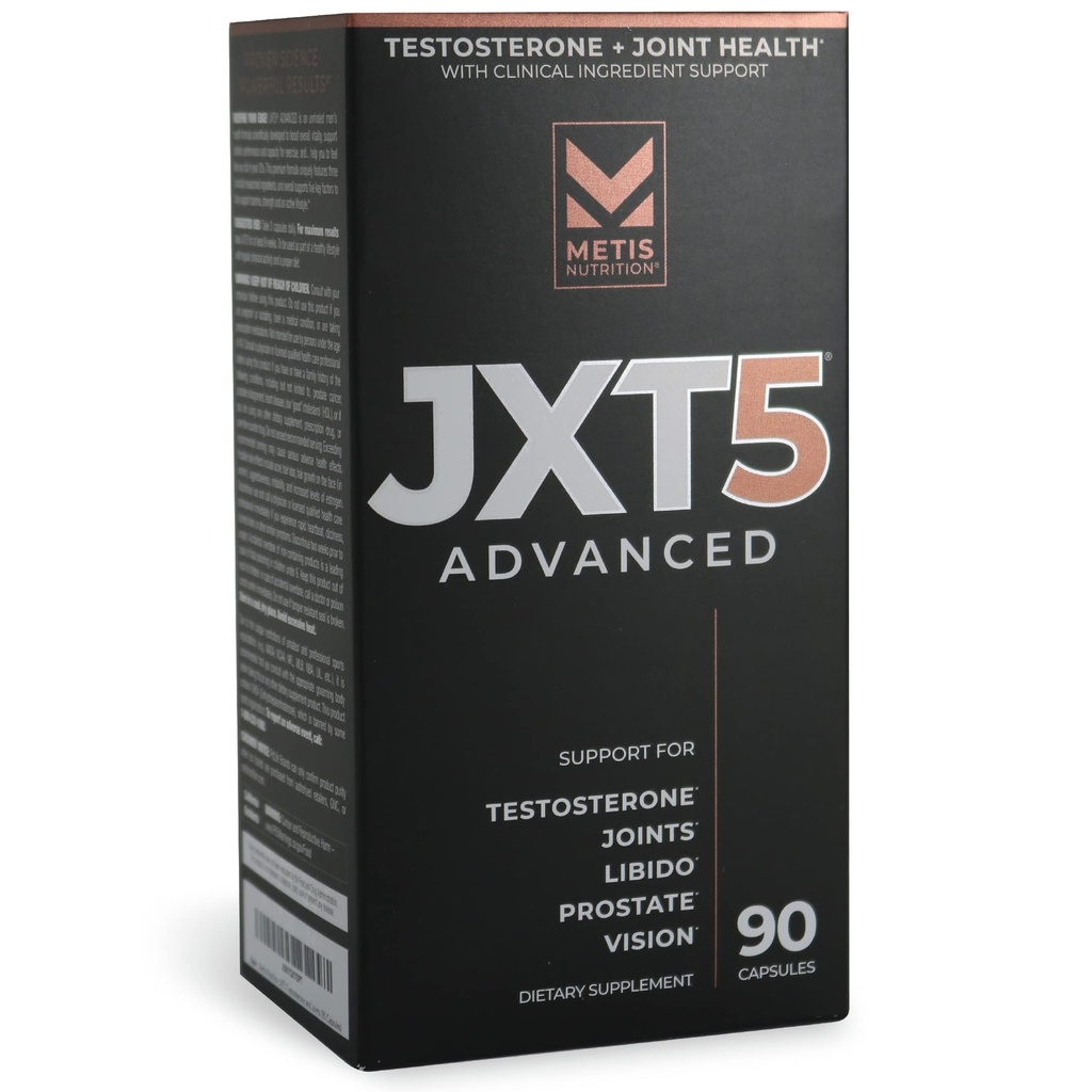 JXT5 Skupno zdravje - 5-v-1 Men's Health Supplement to Libido, Prostata, in Vision - Test Boost, Skupna podpora, in izboljšanje energije (90 kapsul)