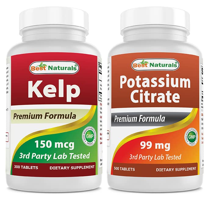 Kelp dodatek 150 Mcg in kalijev citrat 99mg