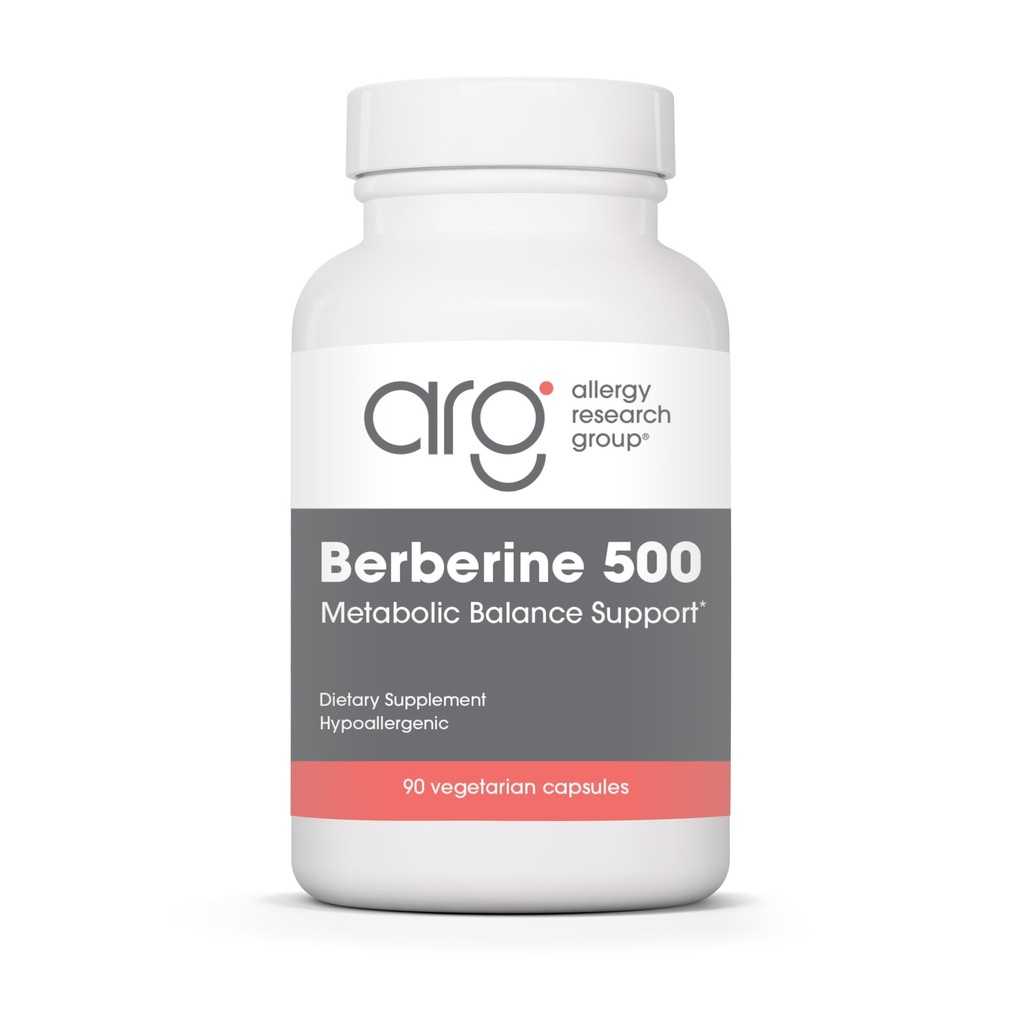Alergija Raziskovalna skupina Berberine 500mg dodatek - Multi-Faceted Metabolic Podpora, Podpira zdravo holesterol, Indijske borovnice koren, hipoalergenic, vegetarijanske kapsule - 90 Število