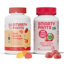 SmartyPants Kids Multivitaminski gumiji in probiotična imuniteta paket: Omega 3 ribje olje (EPA/DHA), Vitamin D3, C, Vitamin B12, B6, Prebavni in Imunski dodatek (30 dan dobave)