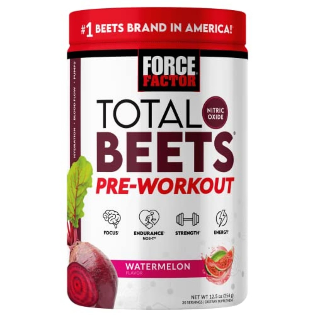 FORCE FACTOR skupno bees pred-workout prahu za povečanje energije in vzdržljivosti, povečanje moči, in izboljšanje pretoka krvi in črpalke, dušikov oksid dodatek z peso korenskega prahu, lubenica, 30 Servinga