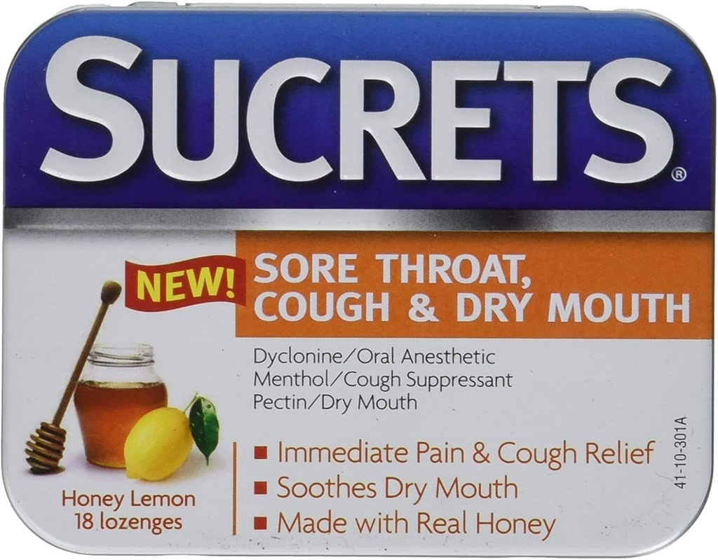 Sucrets boleče grlo in kašelj Lozenges 