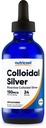 Nutricost Colloidal Silver 4oz - Kobalt modre steklene steklenice, Bio-aktivno koloidno srebro