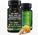 IGNIX prehranski dodatek z morskim mossom, črno olje semena, Ashwagandha, in Burdock korensko-irsko morje Moss 3000mg, črno seme 2000mg, Ashwagandha 1000mg, Bladderwrack 1000mg, Burdock Root 1000mg.