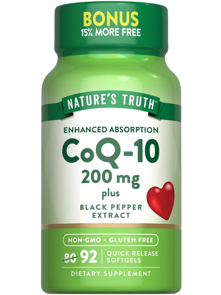 Naravo resnica CoQ10 200 mg Mehkužci 