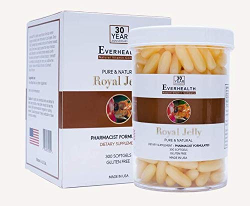EVERHEALTH Vital Royal Jelly 1000mg (300 Softgels) Prehranska dopolnila Verodostojna čista kakovost