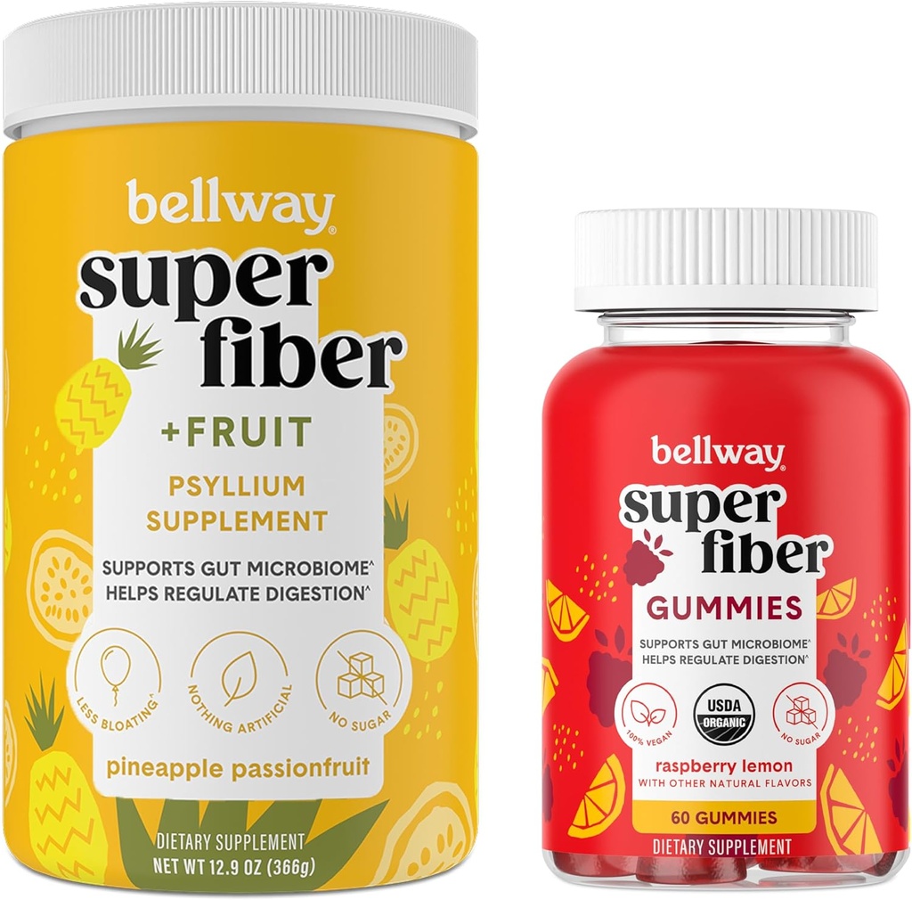 Bellway Super Fiber Powder + sadje, Ananasov pasijonski sadež Super Fiber Gummies