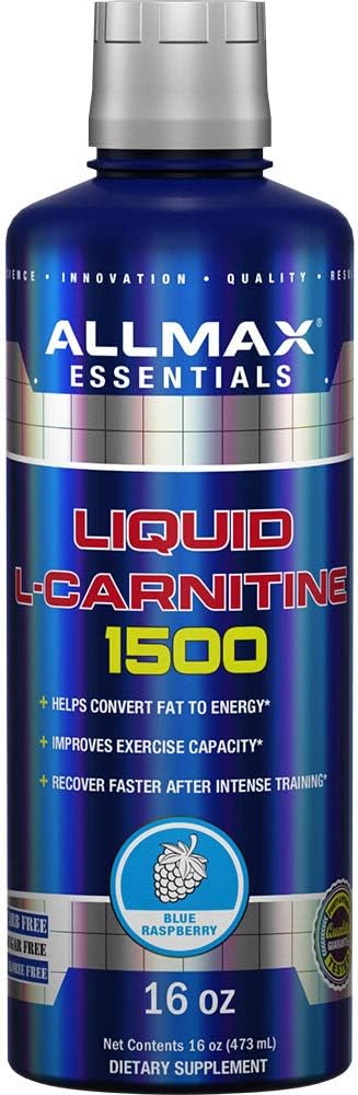 ALLMAX Nutrition Liquid L-Carnitine 1500 + Vitamin B5, 16 oz / 473 ml (Modra malina)