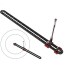 300mm orodje za obdelavo lesa, velik kompas za obdelavo lesa, Carpenter Compass Vladar označevanje gage krog označevanje orodje za inženirja Carpenter (črna)