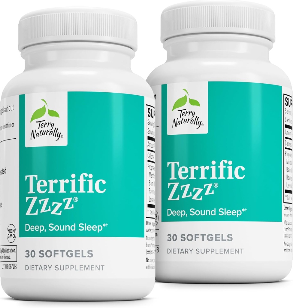 Terry Seveda odlično Zzzz - Sleep dodatek za odrasle - Dietni dodatek z mandarinščino, limonin balzam & sivke - Non-GMO Relaxation & Sleep Relief Aid - 30 Softgels (2 paket)