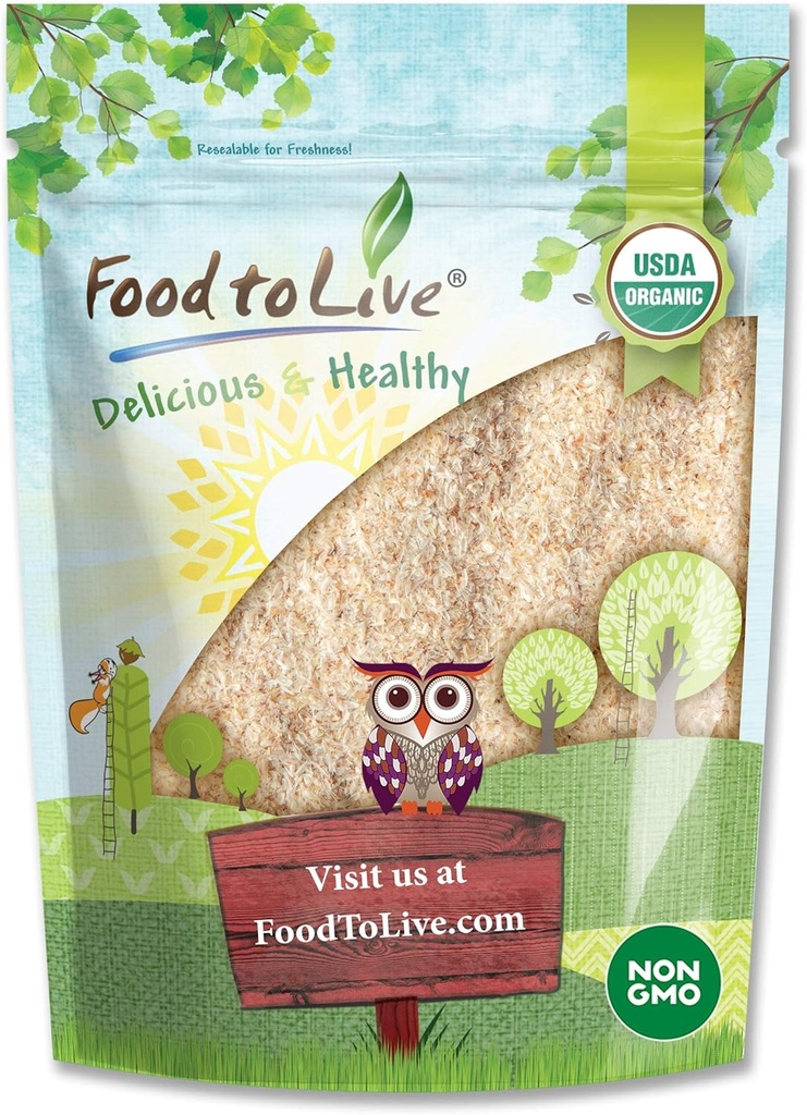 Živilo - Organski celi Psyllium Husks, 8 Ounces - ne-GMO kosmiči, Vegan, Košir, Keto prijazno, Surovo, Nesladkani, Nearomatizirana, razsutem stanju, Super za peko