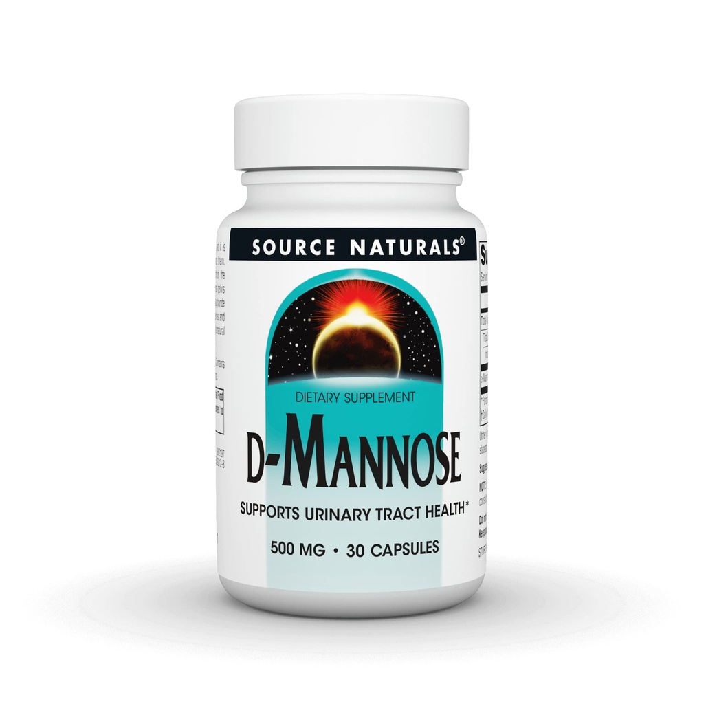Vir Naturals D-mannose, Močni sečni trakt & Bladder Health Support*, 500mg - 30 kapsul