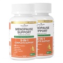 Menopause dopolnila za ženske Menopause Probiotics Relief,Vitamin D3 & B6,Podpora vroče bliskavice, nočno potenje, napenjanje in Gut zdravje s črno Cohosh, Collagen 