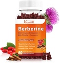 1500mg Berberine Gumies, Visoka moč Berberine dodatek s Ceylon Cimet Gumies, Kurkuma, Magnezij, Sugar Free, Non-GMO, Gluten-free - mešane jagode arome 60