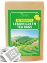 TeeLux Brezkofeinski Lemon Zeleni čaj, gladek brezkofeinski zeleni čaj z osvežilnim limonom Aroma & aroma, 100 grof