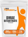 BulkSupplements.com DMAE Bitartrate Powder - Dimetilaminoetanol Bitartrate, DMAE dodatek - Unflavored & Gluten Free, 350mg na Serving, 250g (8.8 oz) (Pack of 1)