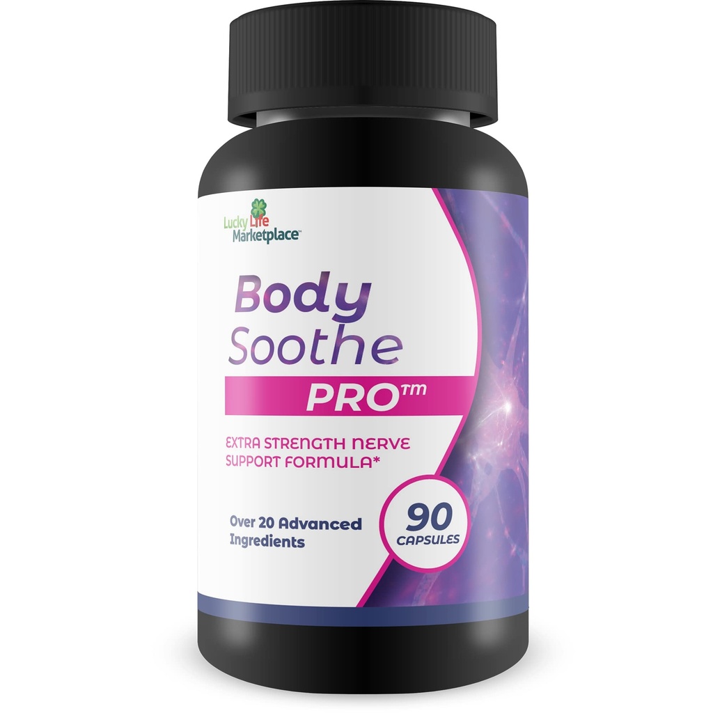 Body Soothe Pro - Nevropatija Živec Formula Dodatna moč - Naravni zeliščni živec Podpora za nevropatijo, izboljšano cirkulacijo, & zmanjša oksidativni stres - Bonus Antioksidant Aid