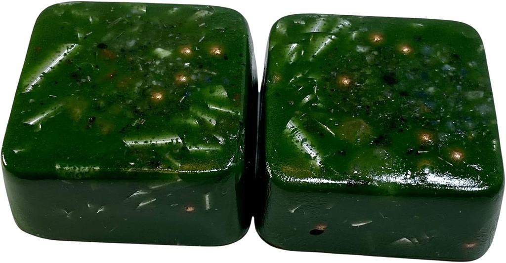 Zeleni kromov oksid 2 Mini kocka stolp Busters Kristalni orgon (zeleni kromov oksid)