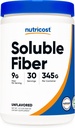 Nutricost Soluble Fiber (Nearomatizirana) 30 Servings - Vegan, Non-GMO, Gluten Free