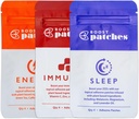 Energija obliži Variety Pack - Wellness Patch z energijo, b12, kofein in druge naravne sestavine za fokus, Biti buden, Topične obliže