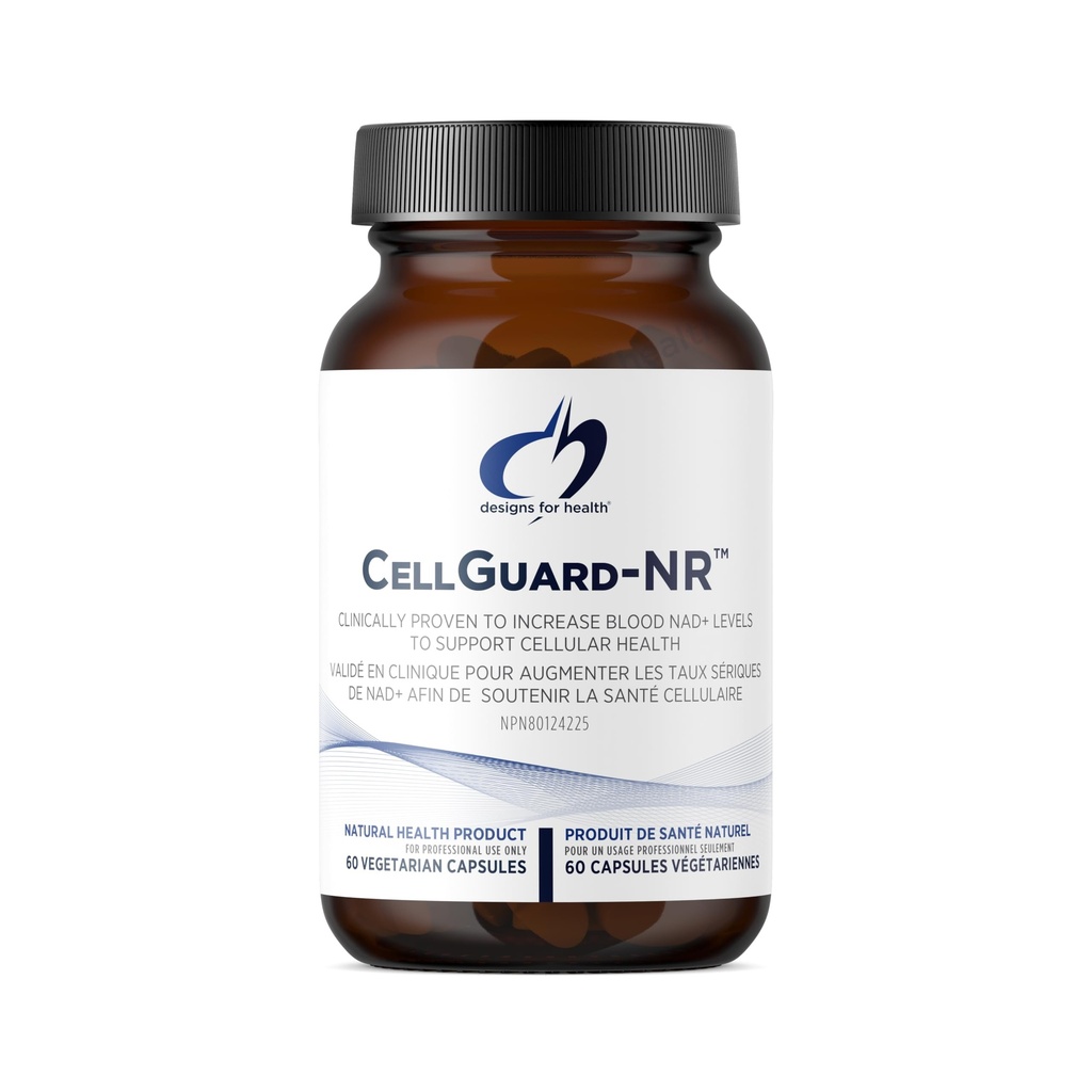 Designs for Health CellGuard-NR - NAD+ Supplement - Nikotinamid Riboside Klorid z Resveratrolom + Pterostilben za podporo celično popravilo in zdravo staranje (60 veganskih kapsul)