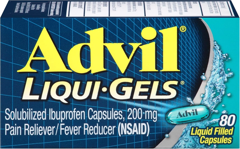 Advil Advanced Medicine za bolečine, 200mg, Liqui-gels 80 Ea