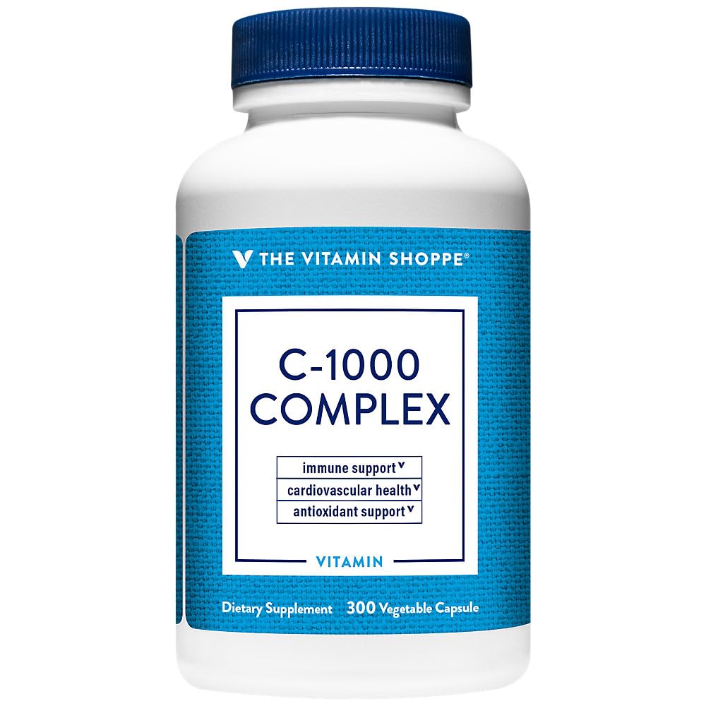 Vitaminska trgovina C-1000 Complex 1000MG, antioksidant, ki podpira imuno-kardiovaskularno zdravje (300 kapsul)