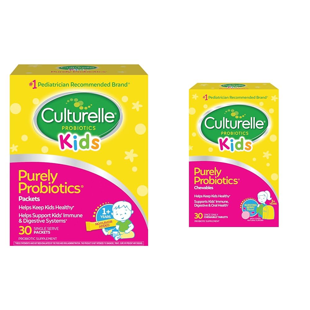 Culturelle Kids Daily Probiotic Supplement & Otroci Žvečljivi dnevni probiotik za otroke, Starost 3+, 30 Število