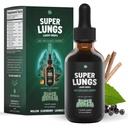 SuperBonsai Super Lungs Mullein kapljice – Herbal Lung podpora Tinkture z Mullein Leaf Extract Elderberry Reishi Marshmallow koren – Podpira jasno dihanje in wellness – 2 oz