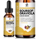 iMACHME Premium Soursop Graviola za prebavo, podpora zdrave kože in spanja, Soursop ekstrakt tekoče kapljice iz graviole in sadja, sladkor/kafein/glutein brezplačno, pasijonski sadni okus, 2 Fl Oz
