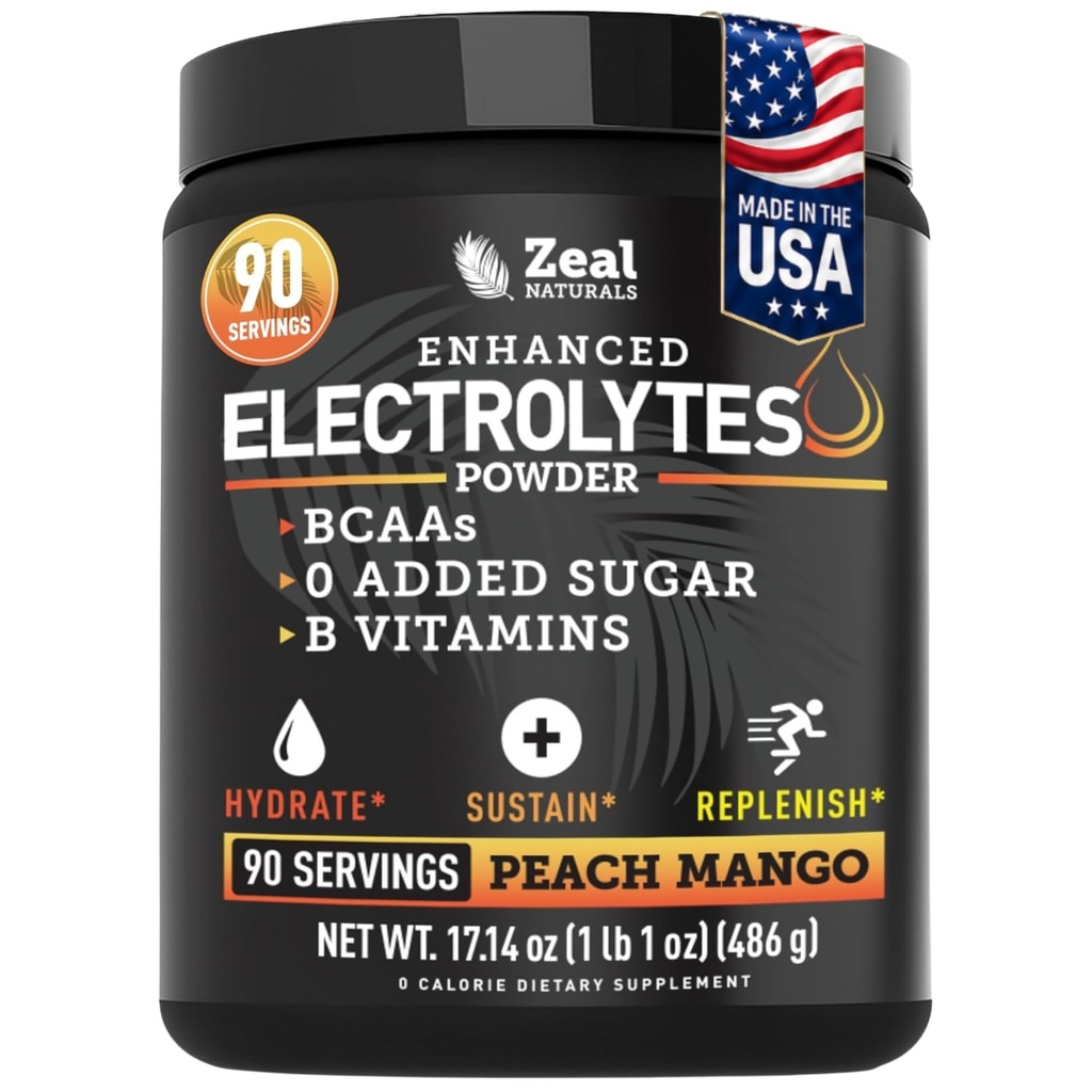 Zeal Naturals Elektrolit Powder Recovery Drink (90 Servinges 