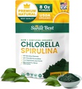 Sunlit Best USDA Organic Chlorella Spirulina Powder - 100% Raw & Vegan Vir beljakovin in klorofila 
