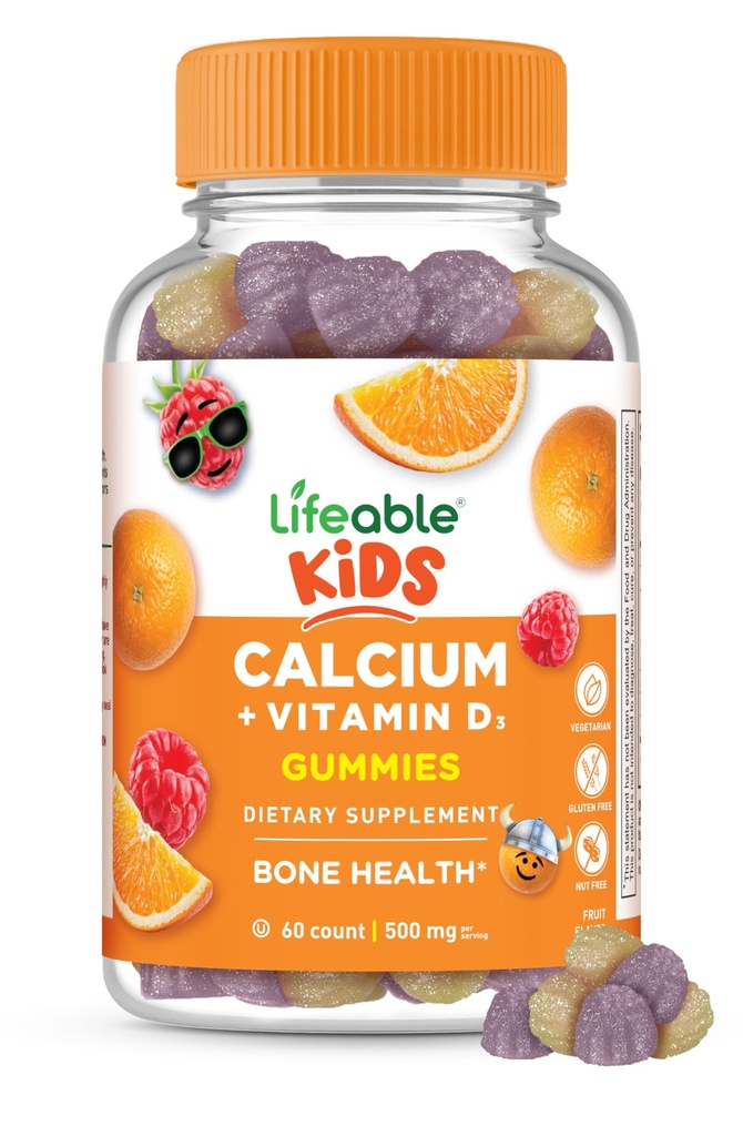 Življenjski otroci Kalcij Gumiji z vitaminom D3 