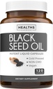 Olje črnega semena - 120 softgel kapsul Zdravje kože (Nen-GMO & Vegan) Hladno Presed Nigella Sativa Producira čisto črno Cumin Seme olje z vitaminom E - 500mg vsak, 1000mg Na 2 kapsuli Serviranje